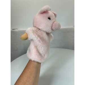 Applause Puppet Pink Pig Plush Stuffed Animal Pretend Play